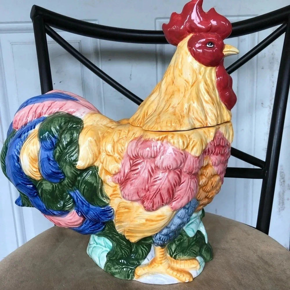 Ceramic Rosters Cookie Jar